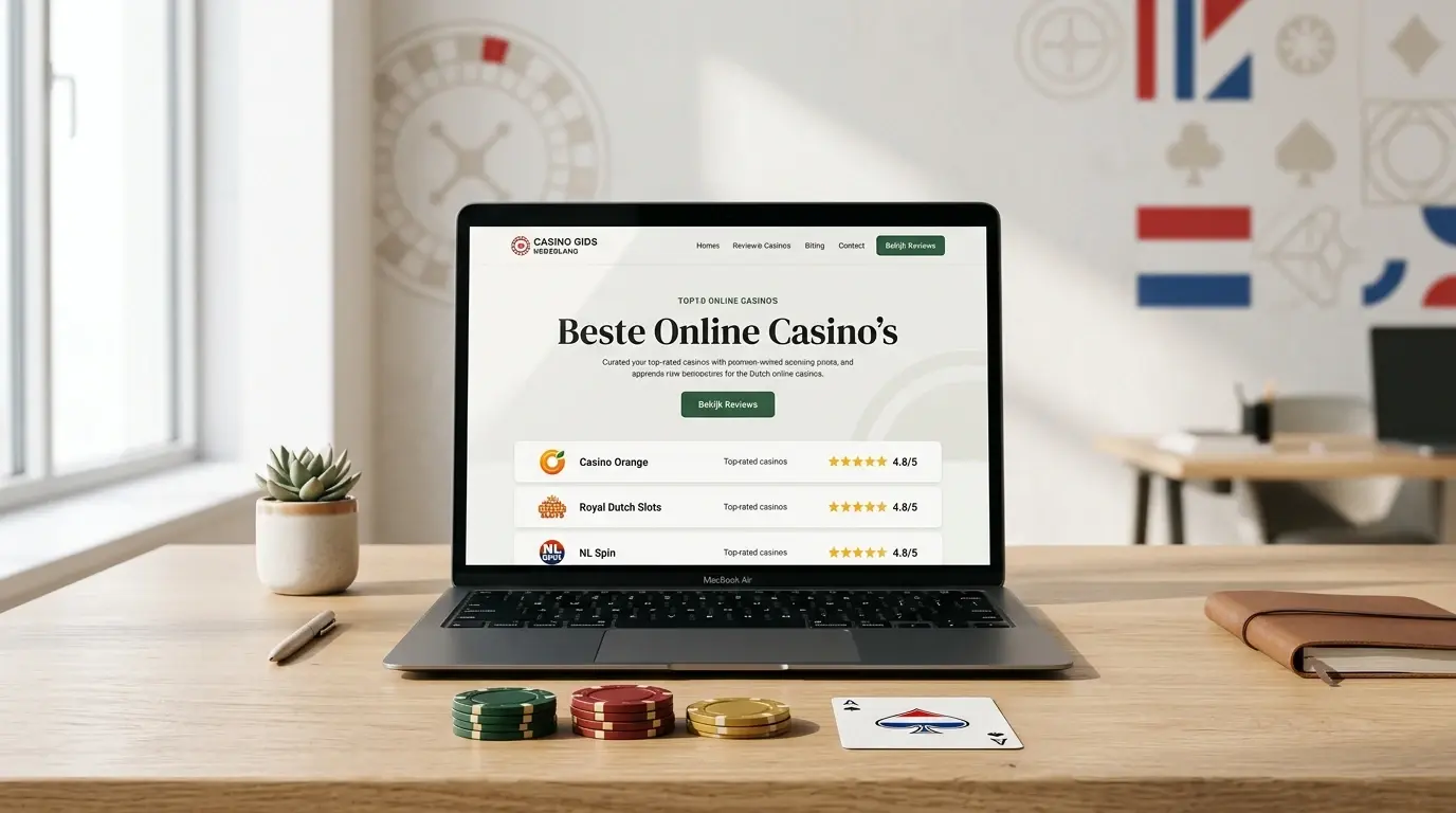 Illustratie van een neutrale online casino beoordeling met Nederlandse context